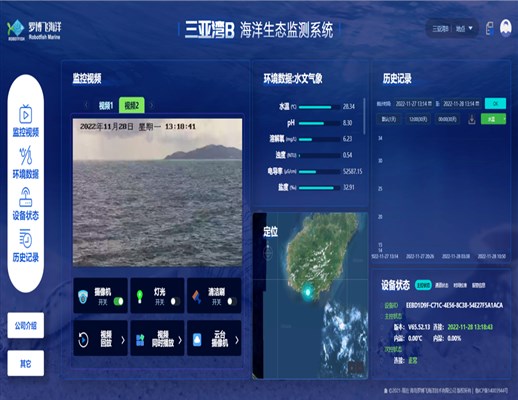 海南三亞灣海洋智慧生態(tài)監(jiān)測系統(tǒng)